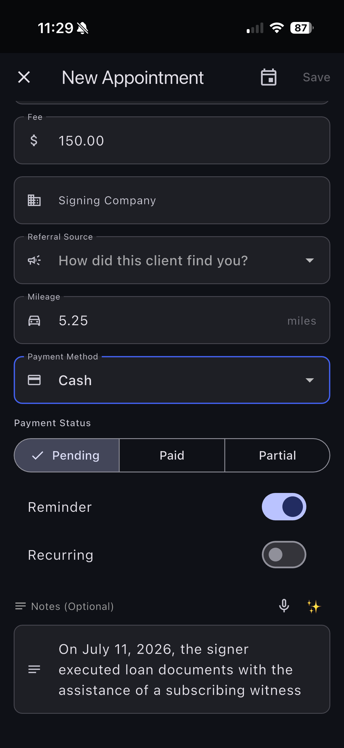 Add Appointment
