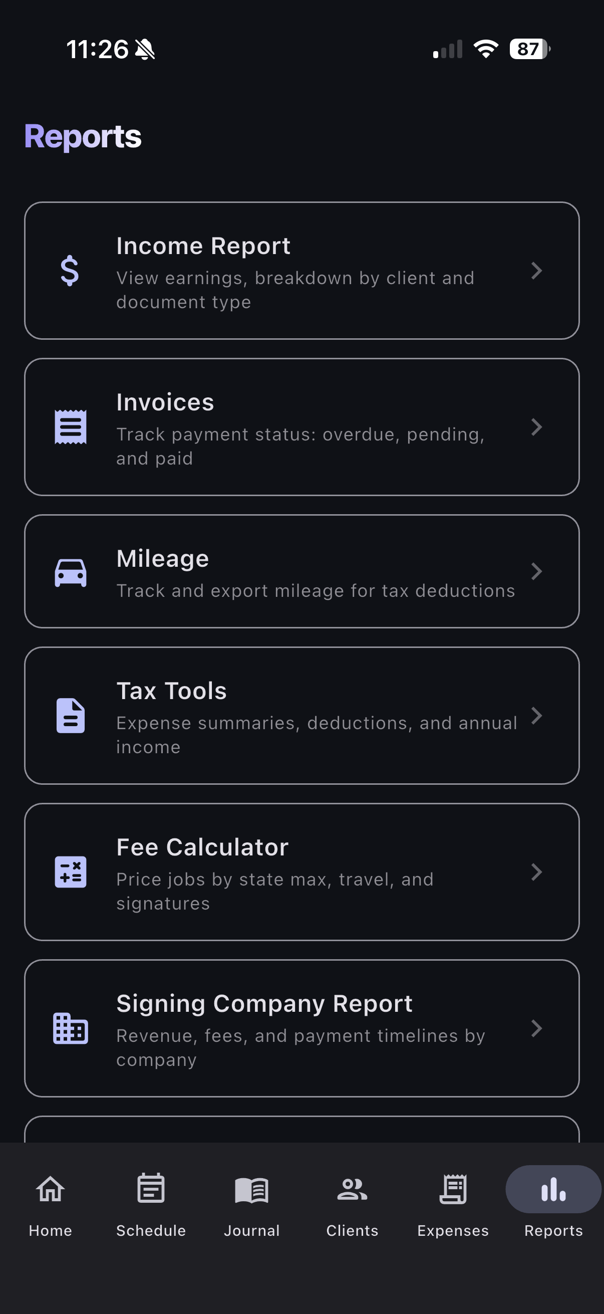 Reports & Tools